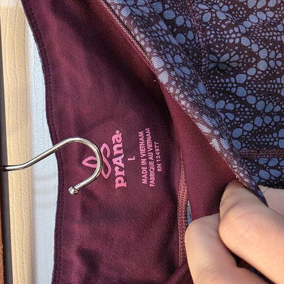 prAna Women's Purple Patterned Leggings Size Large - Picture 2 of 5